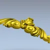 Рокайльная декоративная накладка для фрезеровки (STL)