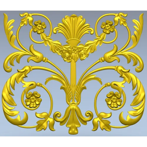 Rocaille Shell Cartouche - STL 3D model for CNC milling