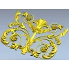 Rocaille Shell Cartouche - STL 3D model for CNC milling
