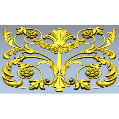 Rocaille Shell Cartouche - STL 3D model for CNC milling