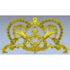 Baroque Laurel Crown Cartouche - STL 3D Model for CNC