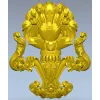 Декоративный картуш "Лотос" - 3D модель STL для ЧПУ