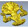 Декоративный картуш "Лотос" - 3D модель STL для ЧПУ