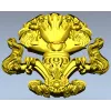 Декоративный картуш "Лотос" - 3D модель STL для ЧПУ