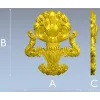 Декоративный картуш "Лотос" - 3D модель STL для ЧПУ
