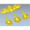 Картуш и набор подвесов "Листопад" - STL модель для ЧПУ