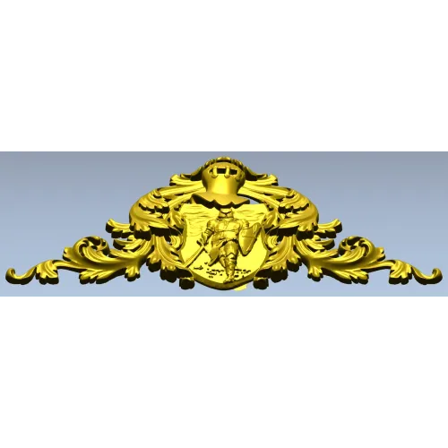 Heraldic Knight Cartouche STL for CNC