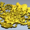 Baroque Bacchic Cartouche STL for CNC carving