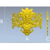 Baroque Bacchic Cartouche STL for CNC carving