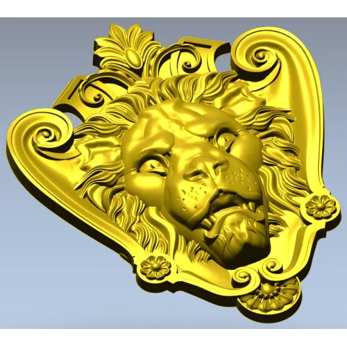 Картуш с львиной головой - 3D модель STL для ЧПУ