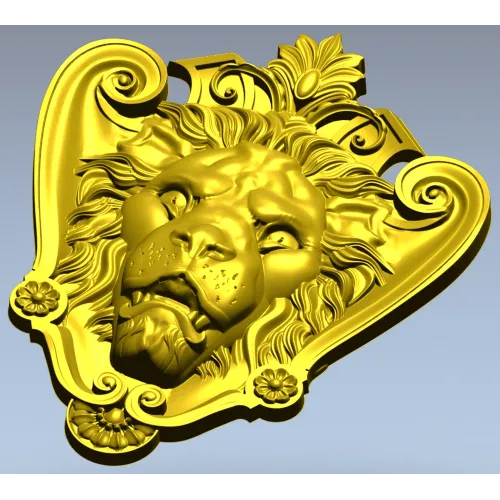 Картуш с львиной головой - 3D модель STL для ЧПУ