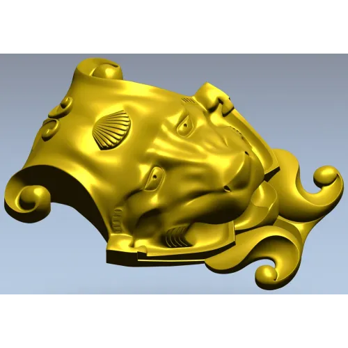 Картуш "Морской маскарон" - 3D модель STL для ЧПУ