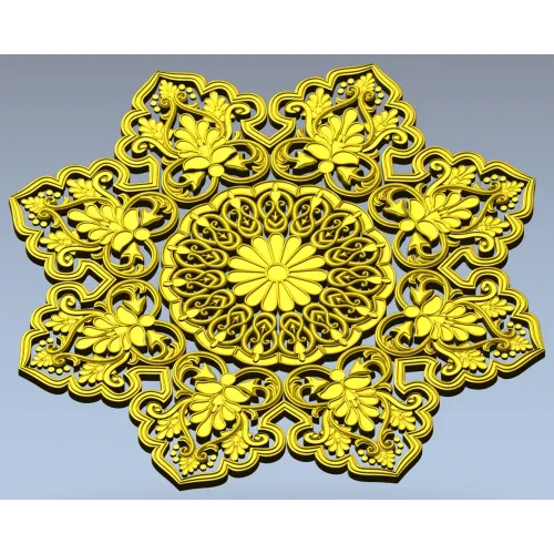 Солнечная розетка - ажурная 3D модель STL для ЧПУ