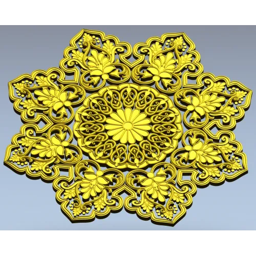 Солнечная розетка - ажурная 3D модель STL для ЧПУ