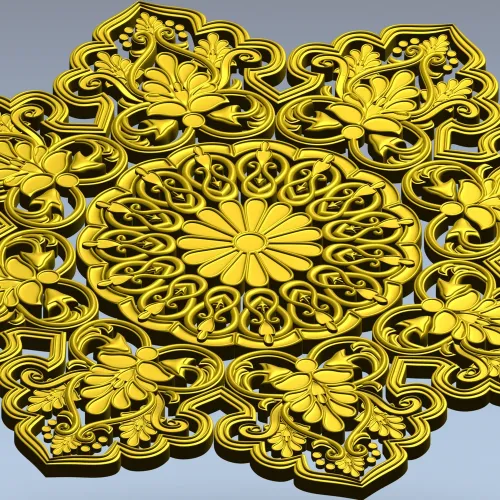 Солнечная розетка - ажурная 3D модель STL для ЧПУ