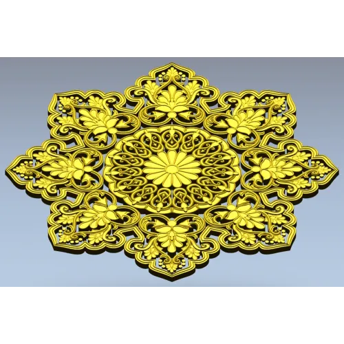 Солнечная розетка - ажурная 3D модель STL для ЧПУ