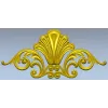 Центральный барочный декор - палметта с волютами (STL)