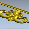 Картуш "Элегия" - декоративная 3D модель STL для ЧПУ