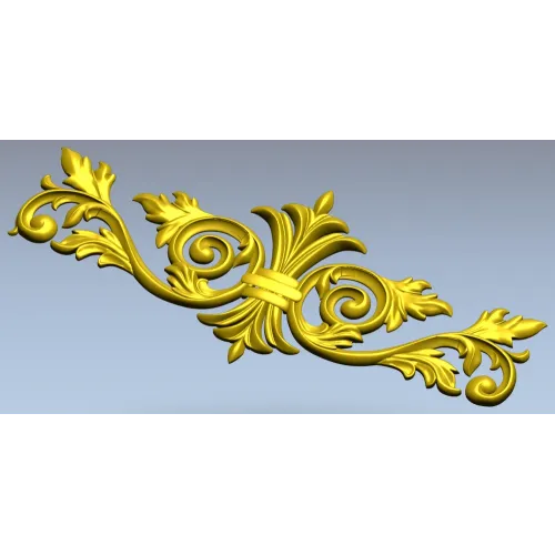 Baroque Acanthus Central Cartouche - STL 3D model for CNC