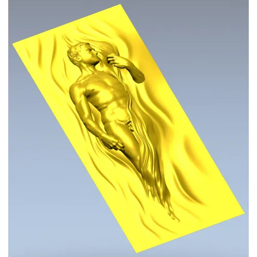 Вертикальная декоративная панель "Восходящая фигура" - 3D модель STL для ЧПУ