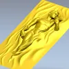Вертикальная декоративная панель "Восходящая фигура" - 3D модель STL для ЧПУ