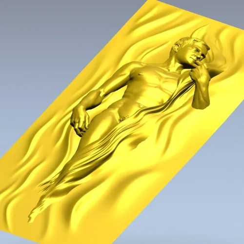 Вертикальная декоративная панель "Восходящая фигура" - 3D модель STL для ЧПУ
