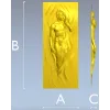 Вертикальная декоративная панель "Восходящая фигура" - 3D модель STL для ЧПУ