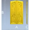 Резная дверная пара в классическом стиле - 3D модель STL для ЧПУ
