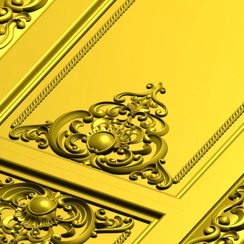 Резная дверная панель в барочном стиле - STL для ЧПУ
