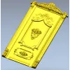Филенчатая дверная панель в стиле барокко - 3D модель STL для ЧПУ