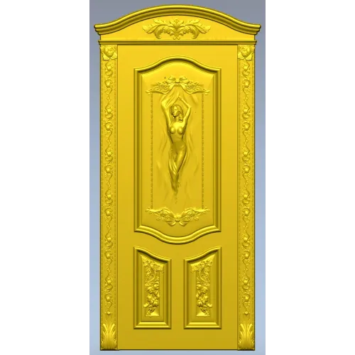 Резная дверная панель с барельефом женщины - STL для ЧПУ