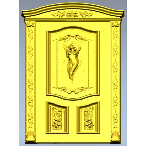 Резная дверная панель с барельефом женщины - STL для ЧПУ