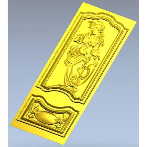 Ornate Warrior Door Panel - STL 3D model for CNC carving