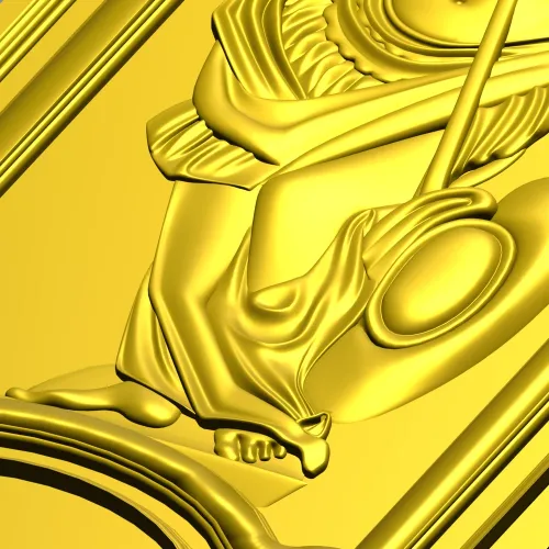Ornate Warrior Door Panel - STL 3D model for CNC carving