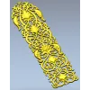 Ажурная дверная накладка "Лиственный вензель" - 3D модель STL для ЧПУ