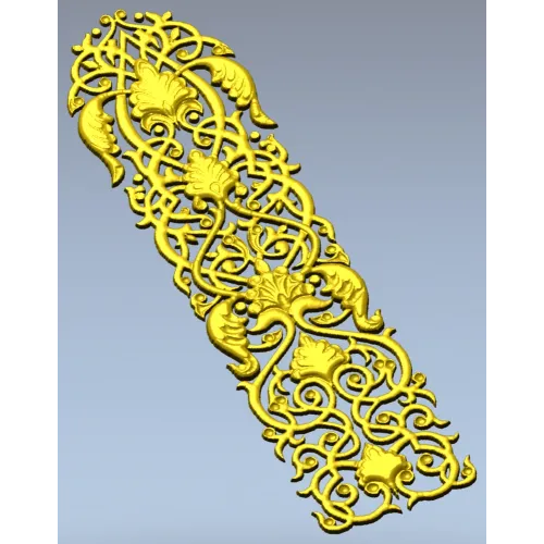 Ажурная дверная накладка "Лиственный вензель" - 3D модель STL для ЧПУ