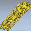Ажурная дверная накладка "Лиственный вензель" - 3D модель STL для ЧПУ