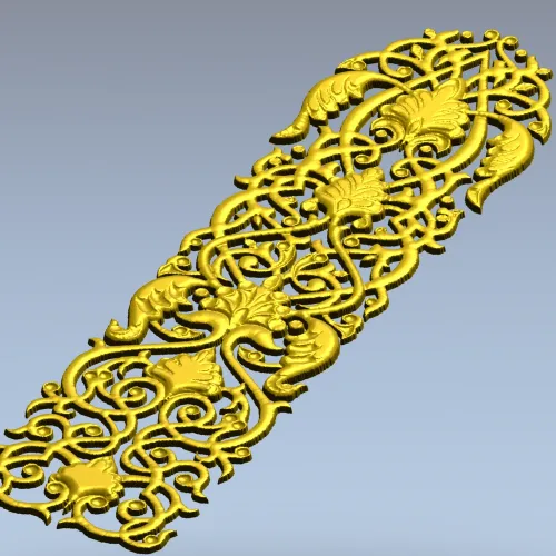 Ажурная дверная накладка "Лиственный вензель" - 3D модель STL для ЧПУ