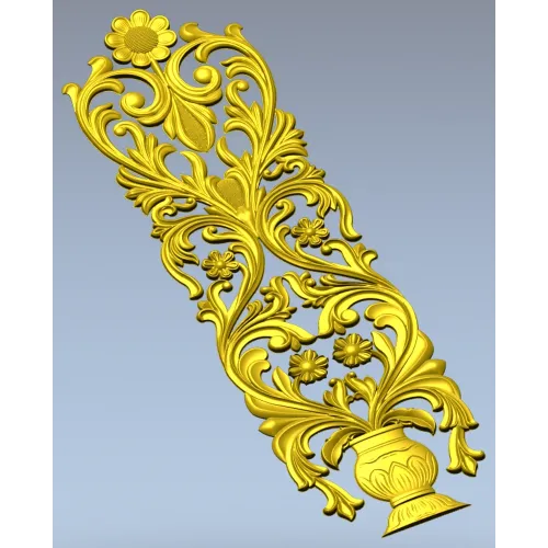 Вертикальная декоративная панель "Вазон Ренессанс" - 3D модель STL для ЧПУ