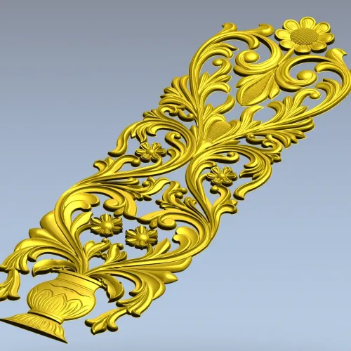 Вертикальная декоративная панель "Вазон Ренессанс" - 3D модель STL для ЧПУ