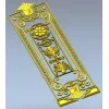 Baroque Rosette Vertical Door Panel STL for CNC