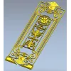 Baroque Rosette Vertical Door Panel STL for CNC