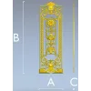 Baroque Rosette Vertical Door Panel STL for CNC