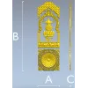 3D модель панели "Арка-лотос с розеткой" в формате STL для ЧПУ