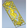 Вертикальная резная панель "Танец с птицей" - 3D модель STL для ЧПУ