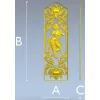 Вертикальная резная панель "Танец с птицей" - 3D модель STL для ЧПУ