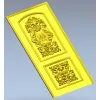 Ornate Double-Cartouche Door Panel STL for CNC
