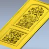 Ornate Double-Cartouche Door Panel STL for CNC