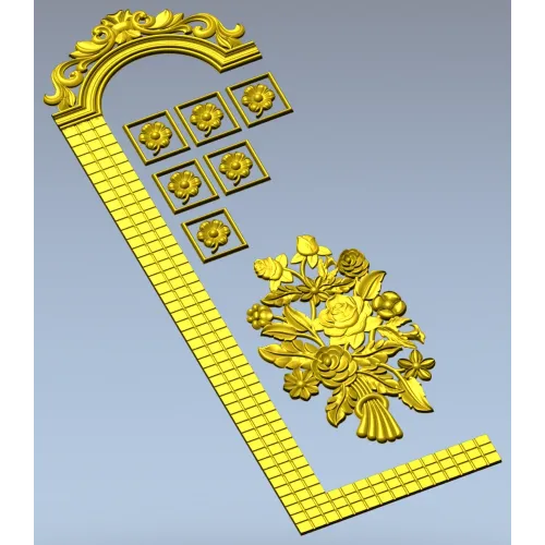 Арочная дверная панель в барочном стиле - STL для ЧПУ