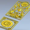 Декоративная дверная панель "Дуэт" - 3D модель STL для ЧПУ